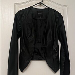 Dynamite Women's Sleek Black Faux Leather Jacket